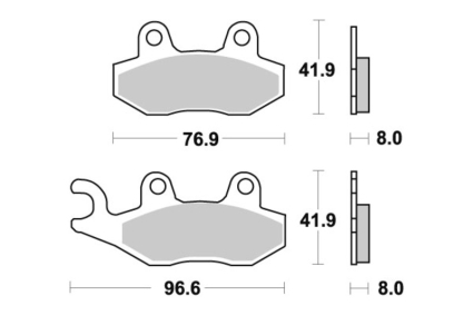 Bromsbelägg  Keeway m.fl.  46-12-002